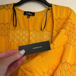 Lulu’s BRAND NEW W/ TAGS Marigold Duster 🌻